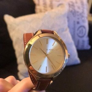 Michael Kors leather wrap watch